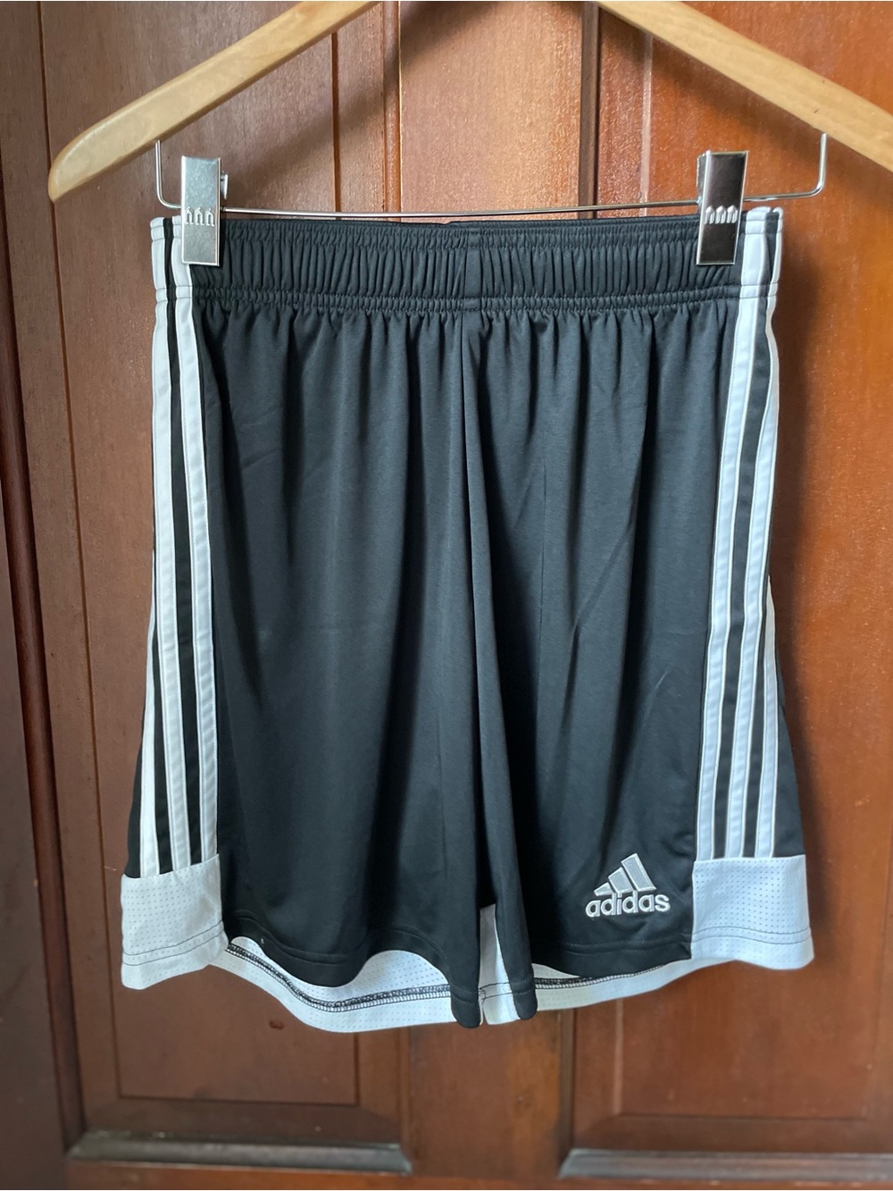 adidas men's medium black athletic shorts